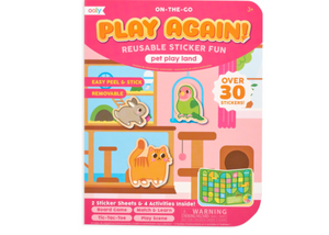 reusable sticker activity kit - pet play land