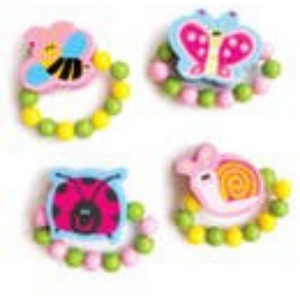 garden party eraser ring set